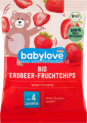 Babylove Bio Erdbeer-Fruchtchips ab 4 Jahren, 12 g