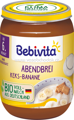 Bebivita Abendbrei Keks Banane, ab 6. Monat, 190 g