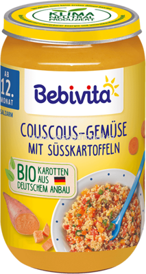 Bebivita Couscous Gemüse mit Süsskartoffeln, ab dem 12. Monat, 250g