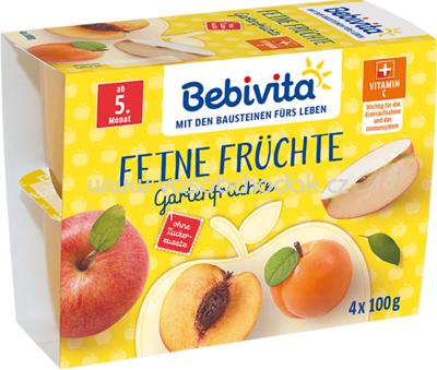 Bebivita Feine Früchte Gartenfrüchte, ab dem 5. Monat, 4x100g, 400g