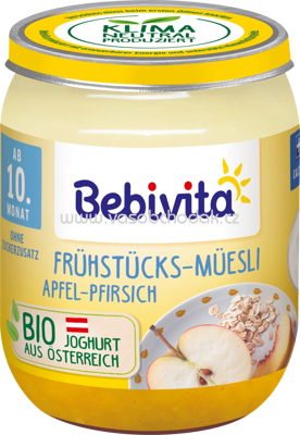 Bebivita Frühstücks-Müsli Apfel-Pfirsich, ab dem 10. Monat, 160g