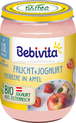 Bebivita Frucht & Joghurt Erdbeere in Apfel, ab dem 10. Monat, 190g