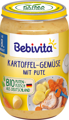 Bebivita Kartoffel-Gemüse mit Pute, ab dem 8. Monat, 220g