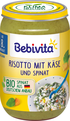 Bebivita Risotto mit Käse und Spinat, ab dem 8. Monat, 220g