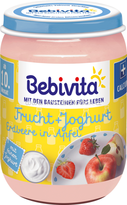 Bebivita Frucht & Joghurt Erdbeere in Apfel ab 10. Monat, 190 g