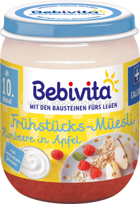 Bebivita Frühstücks-Müsli Himbeere in Apfel ab 10. Monat, 160 g