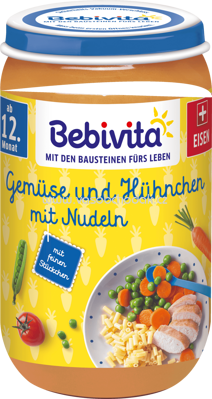 Bebivita Gemüse und Hühnchen mit Nudeln ab 12. Monat, 250 g