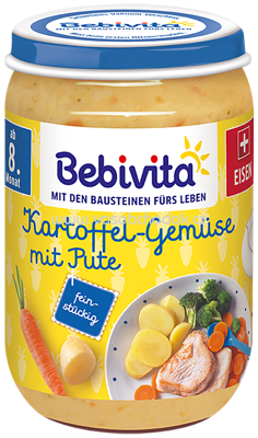 Bebivita Kartoffel-Gemüse mit Pute, nach dem 8. Monat, 220 g