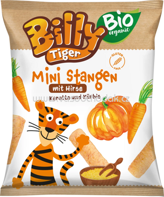 Billy Tiger Bio Mini Stangen mit Hirse Karotte und Kürbis, ab 3 Jahren, 30g