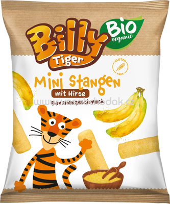 Billy Tiger Bio Mini Stangen mit Hirse Banane Geschmack, ab 3 Jahren, 30g