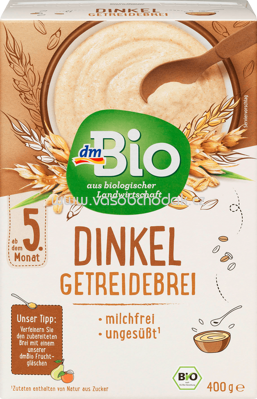 dmBio Dinkel Getreidebrei, nach dem 5. Monat, 2x200g, 400 g
