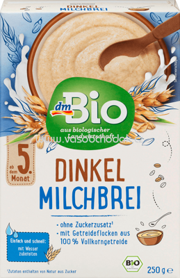 dmBio Dinkel Milchbrei, nach dem 5.Monat, 250 g
