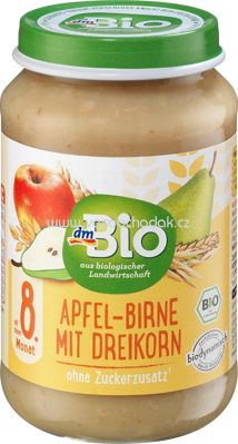 dmBio Apfel-Birne mit Dreikorn ab 8. Monat, 190 g