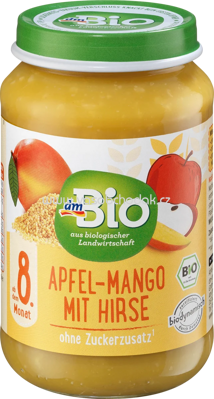 dmBio Apfel-Mango mit Hirse, ab dem 8. Monat, 190g