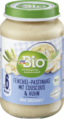 dmBio Fenchel-Pastinake mit Couscous und Huhn, ab 6. Monat, 190g