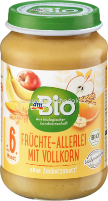dmBio Früchte-Allerlei mit Vollkorn, ab dem 6. Monat, 190g
