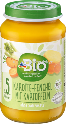 dmBio Karotte-Fenchel mit Kartoffeln, nach dem 5. Monat, 190g