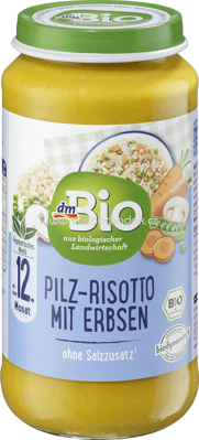 dmBio Pilz-Risotto mit Erbsen, ab 12. Monat, 250g