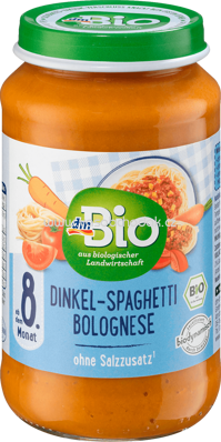 dmBio Dinkel-Spaghetti Bolognese, ab dem 8. Monat, 220 g