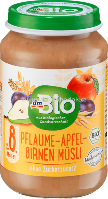dmBio Pflaume-Apfel-Birnen Müsli, ab 8. Monat, 190g