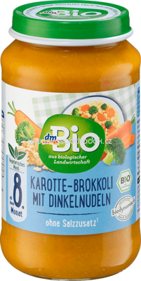 dmBio Karotte-Brokkoli mit Dinkelnudeln, ab dem 8. Monat, 220g