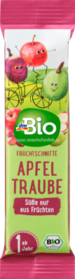 dmBio Fruchtriegel Apfel-Traube, ab 1 Jahr, 25g