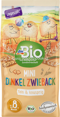dmBio Mini Dinkel Zwieback, ab dem 8. Monat, 100g