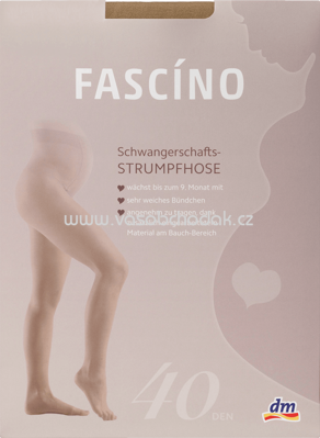 FASCÍNO Schwangerschafts-Strumpfhose make up, 40den Gr. 38/40, 1 St - ONL