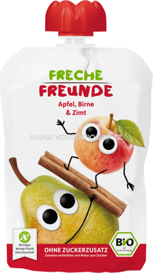 Freche Freunde Quetschbeutel Apfel, Birne & Zimt, ab 8. Monat, 100g
