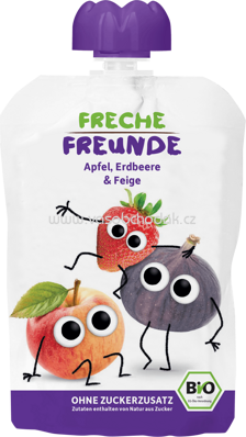 Freche Freunde Quetschbeutel Apfel, Erdbeere & Feige, ab 12. Monat, 100g