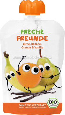 Freche Freunde Quetschbeutel Birne, Banane, Orange & Vanille, ab 12. Monat, 100g