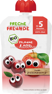 Freche Freunde Quetschbeutel Pflaume & Apfel, ab 5. Monat, 100g