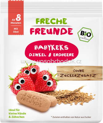 Freche Freunde Babykeks Dinkel & Erdbeere, ab 8. Monat, 100g