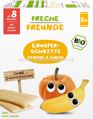 Freche Freunde Knusper-Schnitte Banane & Kürbis, ab 8. Monat, 84g