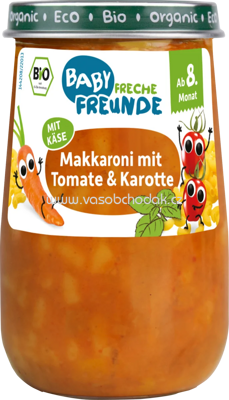Freche Freunde Makkaroni mit Tomate & Karotte, ab dem 8. Monat, 190g