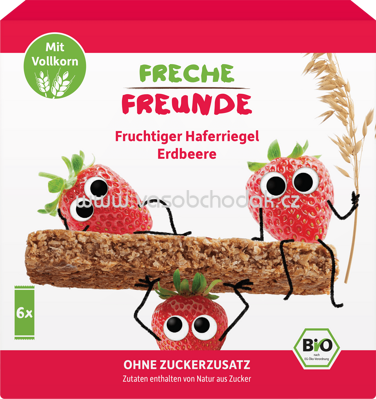 Freche Freunde Fruchtiger Haferriegel Erdbeere, ab 3 Jahren, 6 St, 180g