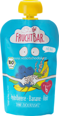 FruchtBar Quetschbeutel Heidelbeere, Banane, Reis, ab 6. Monat, 100g