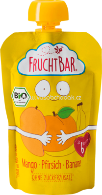 FruchtBar Quetschbeutel Mango, Pfirsich, Banane, ab 6. Monat, 100g
