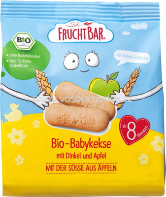 FruchtBar Bio Babykekse mit Dinkel und Hafer, ab 8. Monat, 100g