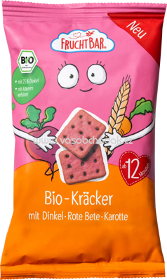 FruchtBar Bio Kräcker mit Dinkel, Rote Bete, Karotte, ab 12 Jahren, 75g