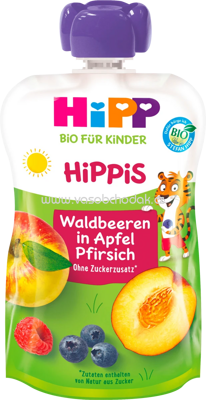 Hipp Hippis Waldbeeren in Apfel-Pfirsich, ab 1 Jahr, 100g