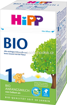 Hipp Bio Anfangsmilch 1, von Geburt an, 600g