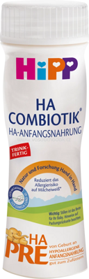 Hipp Anfangsmilch Pre HA Combiotik trinkfertig von Geburt an, 200 ml
