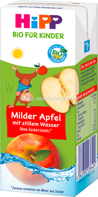 Hipp Bio Saft Milder Apfel mit stillem Mineralwasser, ab 1 Jahr, 200 ml