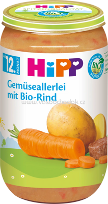 Hipp Gemüseallerlei mit Bio-Rind, ab 12. Monat, 250g