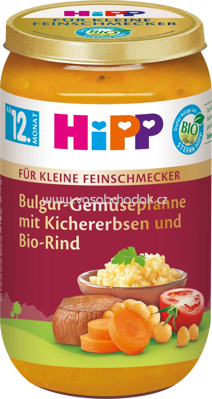 Hipp Für Kleine Feinschmecker Bulgur-Gemüsepfanne mit Kichererbsen und Bio-Rind, ab 12. Monat, 250g