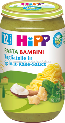 Hipp Pasta Bambini Tagliatelle in Spinat-Käse-Sauce, ab 12. Monat, 250g