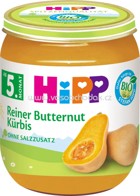 Hipp Reiner Butternut Kürbis, nach dem 5. Monat, 125g
