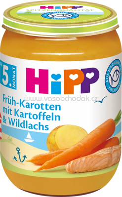 Hipp Früh-Karotten mit Kartoffeln & Wildlachs, ab dem 5. Monat, 190g