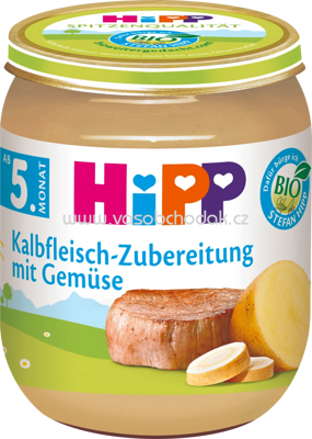 Hipp Kalbfleisch-Zubereitung mit Gemüse, ab dem 5. Monat, 125g